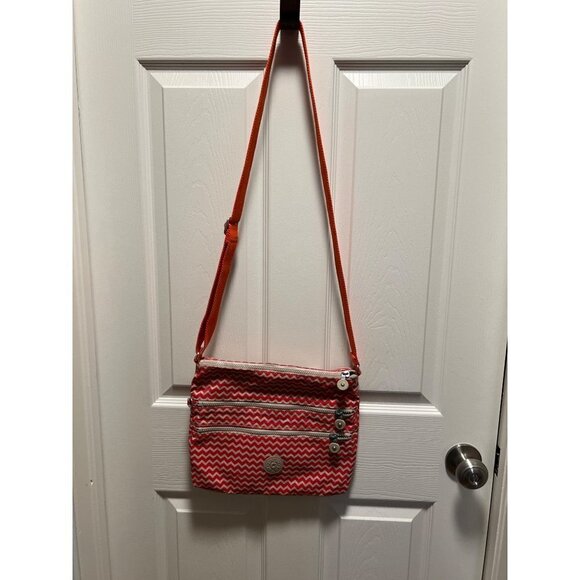 Kipling | Zigzag Beige Orange Crossbody Shoulder Bag - Picture 5 of 6